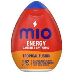 Mio Energy Tropical Fusion bottle ready to mix for on-the-go energy and hydration.