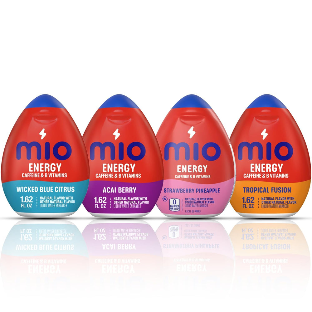 Mio Energy Wicked Blue Citrus bottle, portable boost for workouts and on-the-go hydration