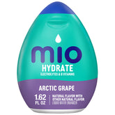 Mio Hydrate Arctic Grape bottle front view for on the go hydration