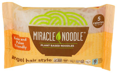 Miracle Noodle Angel Hair pasta plated with sauce to suggest serving idea.