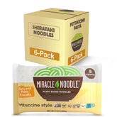 Miracle Noodle Fettuccine Konjac uncooked noodles show zero net carbs and gluten-free goodness.