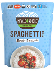 Miracle Noodle ready-to-eat organic spaghetti—six 7-ounce bags for convenient meals.