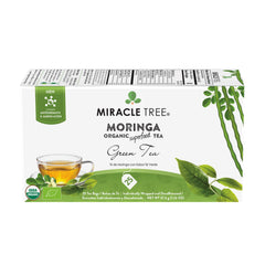 Miracle Tree Moringa tea box with bags for convenient daily ritual.