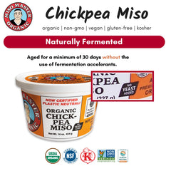 Miso Master Organic Chickpea Miso dish in bowl; ideal for miso soup and glazes.