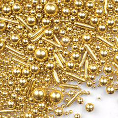 Miss Doozy Gold Sprinkles Packaged mix for elegant cake and dessert decorating.