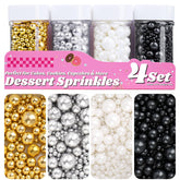 Miss Doozy Pearl Sprinkles white jar for elegant cake accents and refined desserts