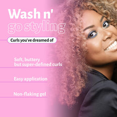 Miss Jessie's Senora Rizada Gel applied to damp hair defines curls softly