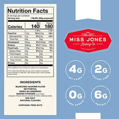 Miss Jones Baking Keto Blueberry Muffin Mix dry mix on kitchen counter ready to bake