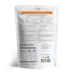 Miss Jones Baking Organic Pumpkin Bread Muffin Mix label with ingredients list for wholesome kitchen use.