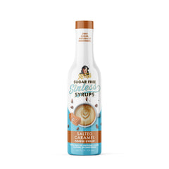 Miss Mary's Morning Elixir sugar-free salted caramel coffee syrup bottle for keto-friendly indulgence