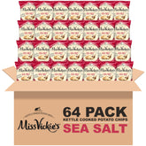 Miss Vickie's Sea Salt Kettle Chips bag front highlights classic flavor and crowd-pleasing crunch.