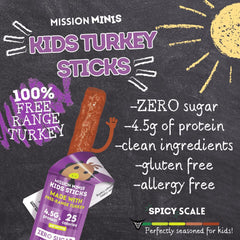 Mission Meats Kids Sticks in lunchbox for on-the-go school days.