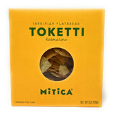 Mitica Rosemary Toketti Pane Carasau Crackers close-up shows crisp texture, ideal for antipasti