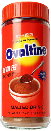 Miubaao Ovaltine European Formula packaging in a 14-ounce tin for everyday use.