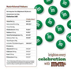 M&M’S WORLD dark green milk chocolate candy bowl display for colorful centerpieces.