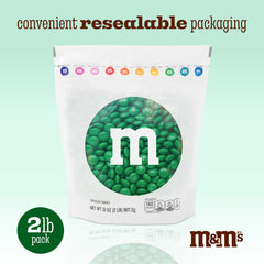 M&M’S WORLD dark green milk chocolate candy Christmas treats perfect for gifting.