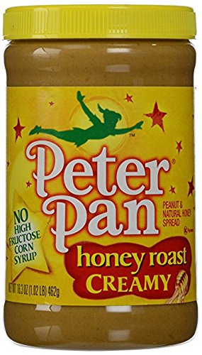 MMIZOO Peter Pan Honey Roast Creamy Peanut Butter jar for quick energy and tasty snacks.