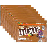 M&M'S Caramel Cold Brew candy bag with resealable packaging preserves freshness.