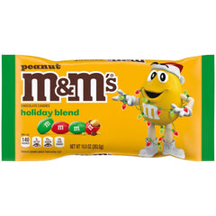 M&M'S peanut chocolate bites displayed on a festive cookie tray