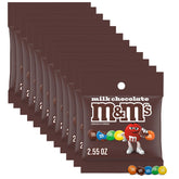 M&M'S milk chocolate candy peg bag close-up of colorful shells, great for on-the-go snacking.