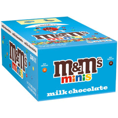 M&M'S Minis Milk Chocolate Tubes with colorful shells, ideal for sharing at gatherings.