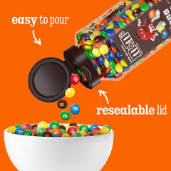 M&M'S Milk Chocolate in a popcorn bowl for movie night.