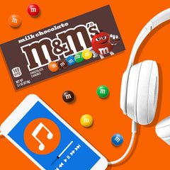 M&M'S movie-night snack pack open ready for sharing with popcorn