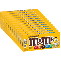 M&M's Peanut Chocolate Candy in a movie theater box, ideal for sharing.