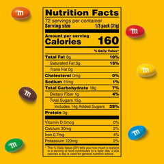 M&M'S 24 individually wrapped packs, easy to portion for parties or movie nights.