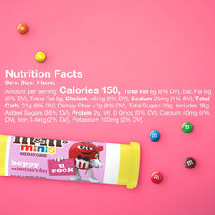 M&M's Minis on-the-go tubes positioned as a convenient Valentine treat.