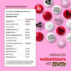 M&M’S WORLD colorful valentines candies brighten dessert tables and candy buffets.