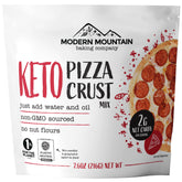 Modern Mountain Keto Pizza Crust Mix bag presents a convenient low-carb base for family meals.