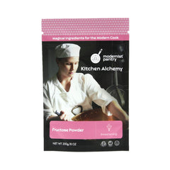 Modernist Pantry Pure Fructose Powder packaging, vegan and gluten-free sweetness for recipes.