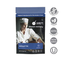 Modernist Pantry Methocel F50 forming a semi-firm gel at target temperatures.
