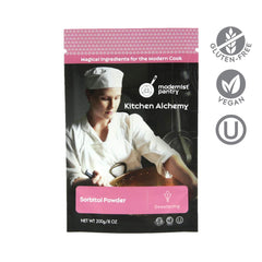 Modernist Pantry Pure Sorbitol Powder with measuring spoon for precise sugar substitutes.