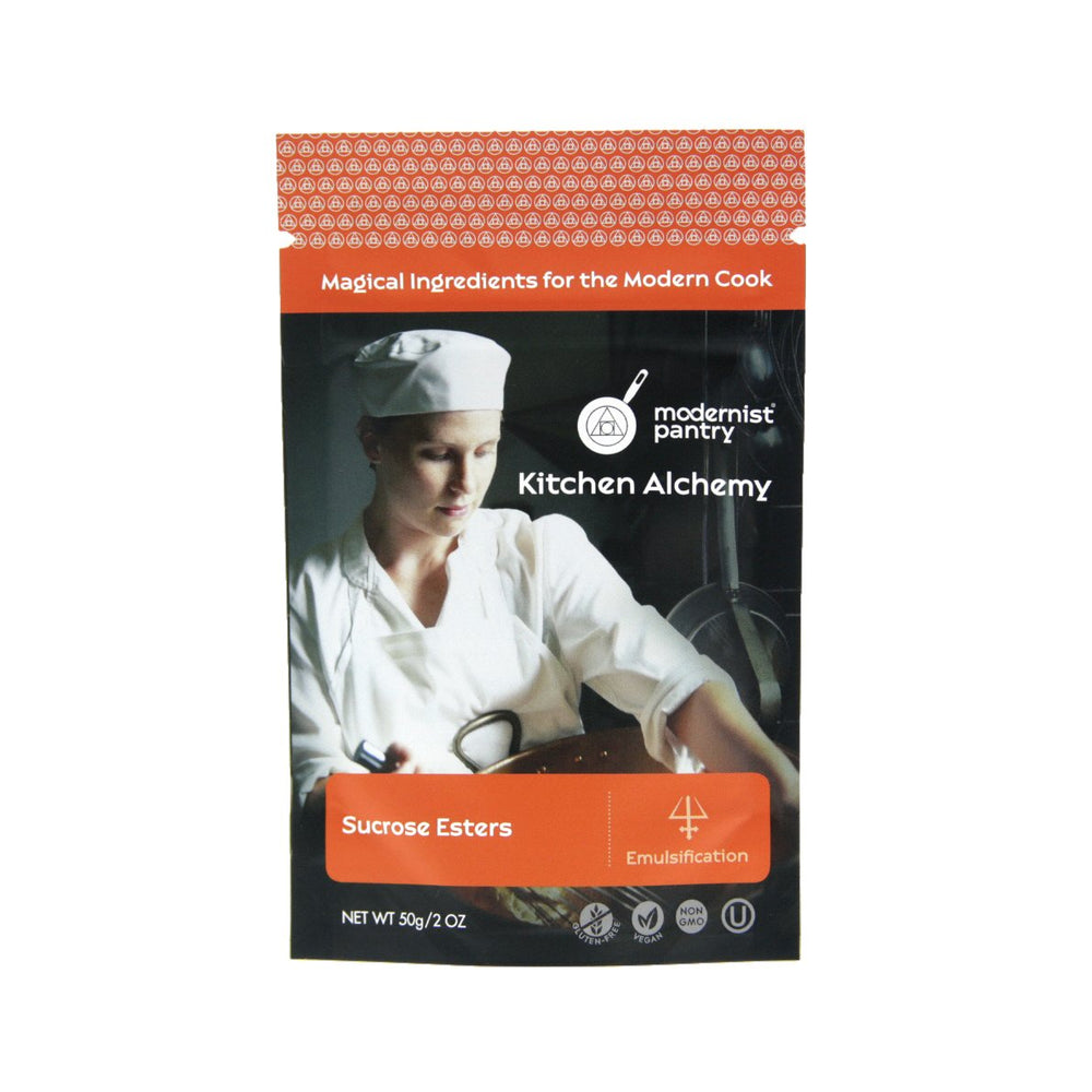 Modernist Pantry Pure Sucrose Esters bottle enabling versatile emulsification in foods.