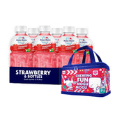 Mogu Mogu strawberry juice bottle with nata de coco for a chewy, refreshing snack.
