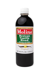 Molina Vanilla bottle pour capturing smooth addition to coffee and drinks.