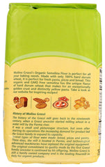 Close-up of Molino Grassi semolina flour texture for dough and pasta