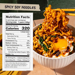 Momofuku noodles include extra sauce for bold, savory-spicy flavor.