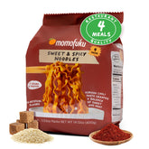 Momofuku Sweet and Spicy Noodles pack on shelf highlighting restaurant-quality flavor for home cooks.