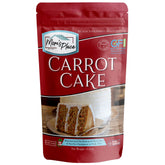 Mom's Place gluten-free carrot cake mix—spiced aroma for cozy, allergen-friendly desserts.