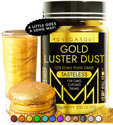 MONÉGASQUE gold edible glitter for drinks adds a sparkling pour to cocktails.