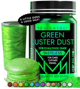 MONÉGASQUE green edible glitter bottle pour adds shimmering color to drinks