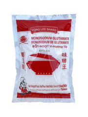 Mong Lee Shang MSG bottle close-up for boosting savory umami in recipes.
