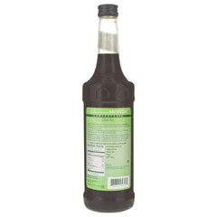 Monin chai tea concentrate ingredients highlight green tea, cinnamon, clove and orange blossom.