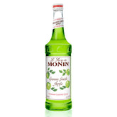 Monin Granny Smith Apple Syrup bottle for bright cocktails.