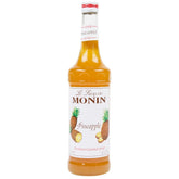 Monin Pineapple Syrup bottle front view for tropical flavor at home