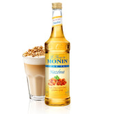 Monin Sugar Free Hazelnut Syrup bottle for creamy lattes and dairy-free drinks