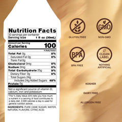 Monin Toasted Marshmallow Syrup pour adds marshmallow depth to cocoa.